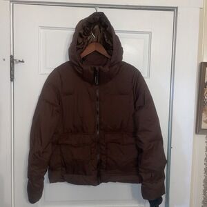Alpine Design Brown Hooded Lofted Jacket Size Small